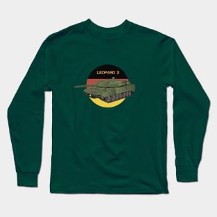 German Tank Leopard 2 with Flag Long Sleeve T-Shirt